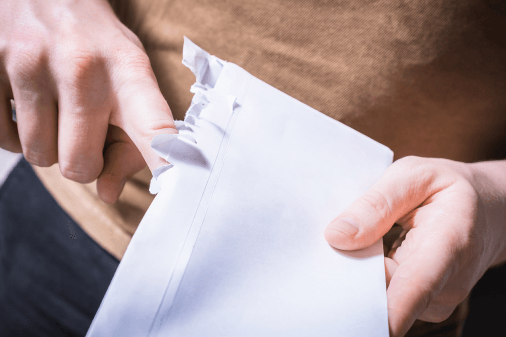 tampered envelope